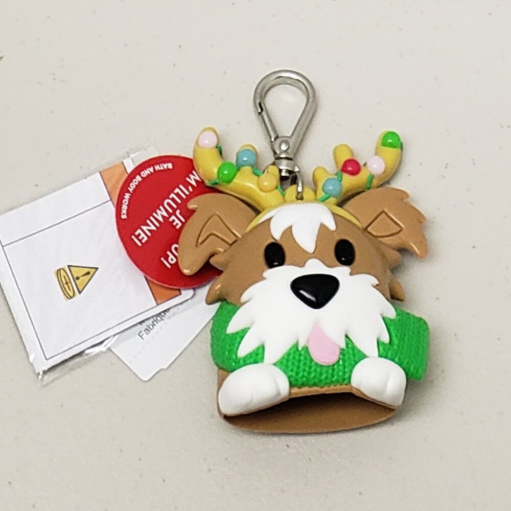 Bath & Body Works Light Up Dog Christmas Pocketbac Holder